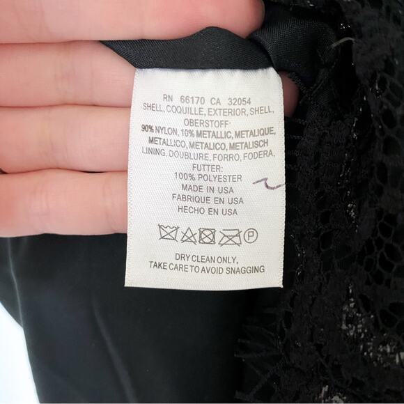 Jenny Yoo Harlow Metallic Black Lace Dress - Picture 6 of 9